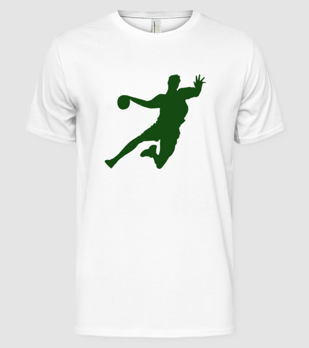 Voleibalist model alb pe tricou