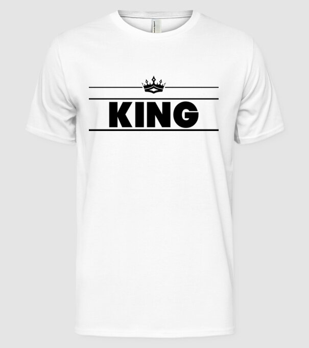 King model alb pe tricou