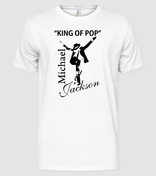 King Of Pop model alb pe tricou