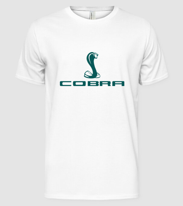 Cobra model alb pe tricou