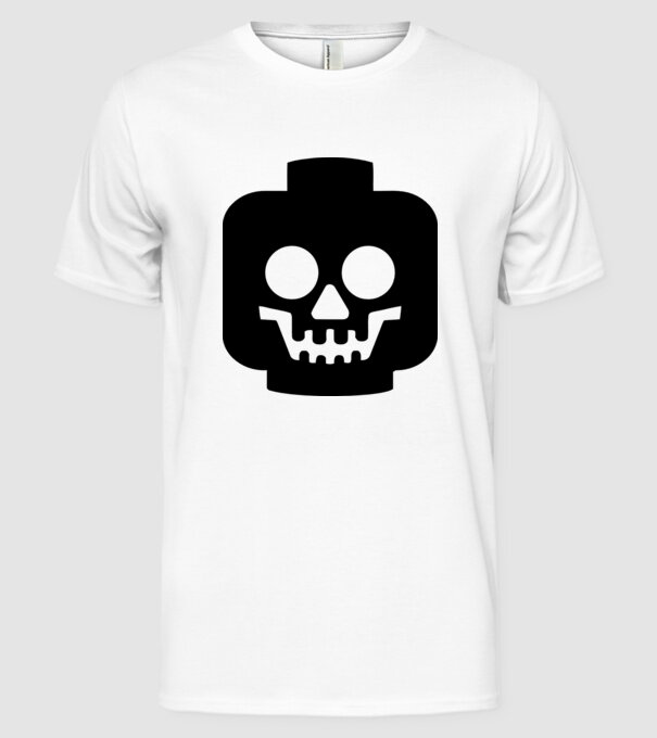 Lego Death Face.eps model alb pe tricou