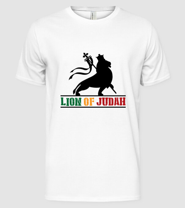 Lion Of Judah model alb pe tricou