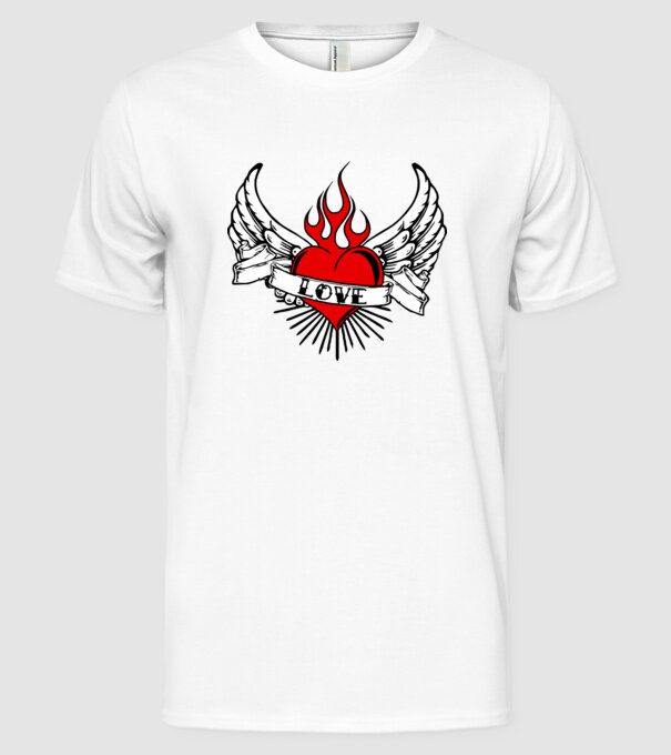 love model alb pe tricou