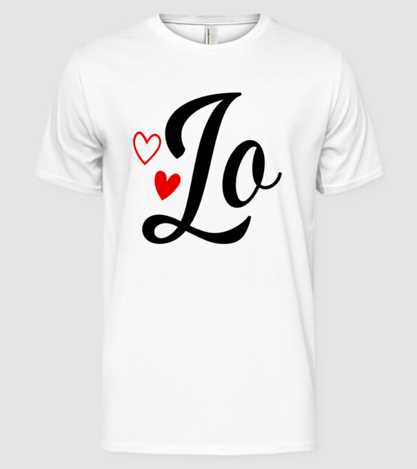Cuplu LOVE model alb pe tricou