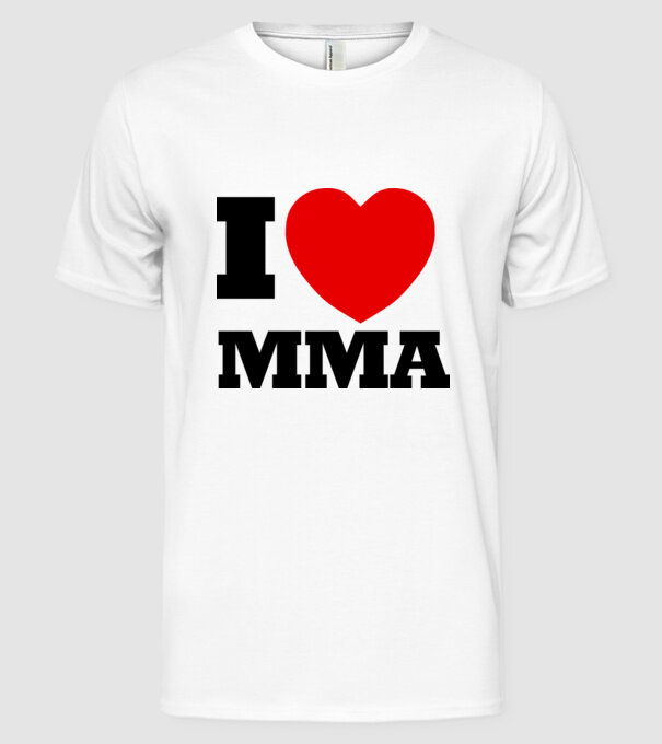 MMA LOVE model alb pe tricou