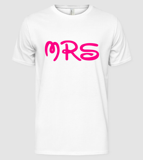 Mrs model alb pe tricou