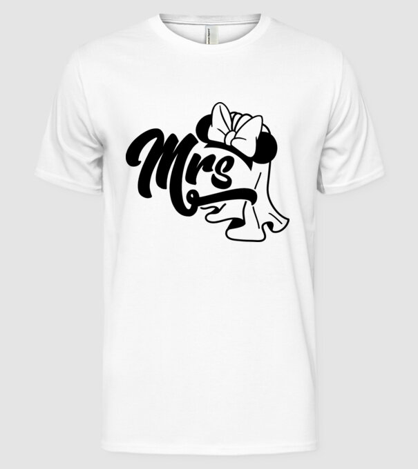 Mrs Mouse model alb pe tricou
