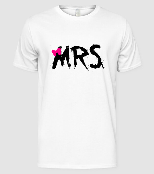 Mrs. model alb pe tricou