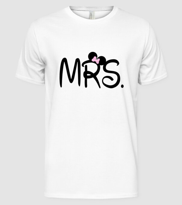 Mrs. model alb pe tricou