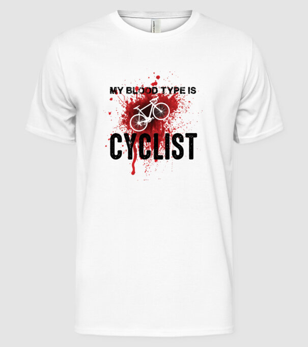 My blood type model alb pe tricou