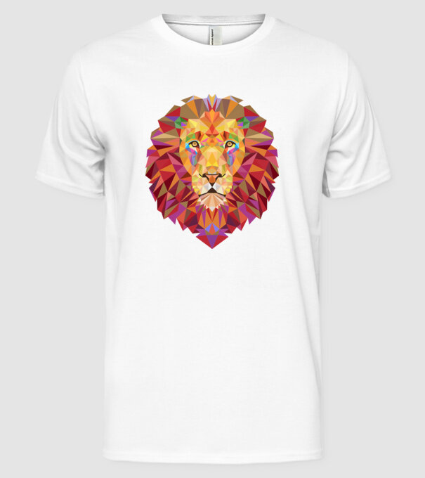 Leu design model alb pe tricou