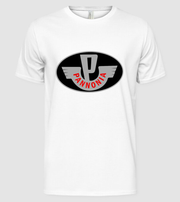Logo Pannonia model alb pe tricou