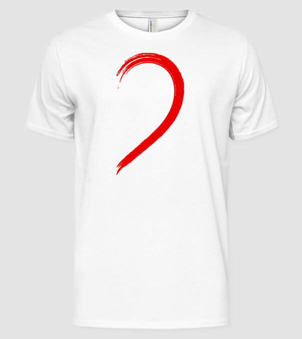 Inimă pereche stânga model alb pe tricou