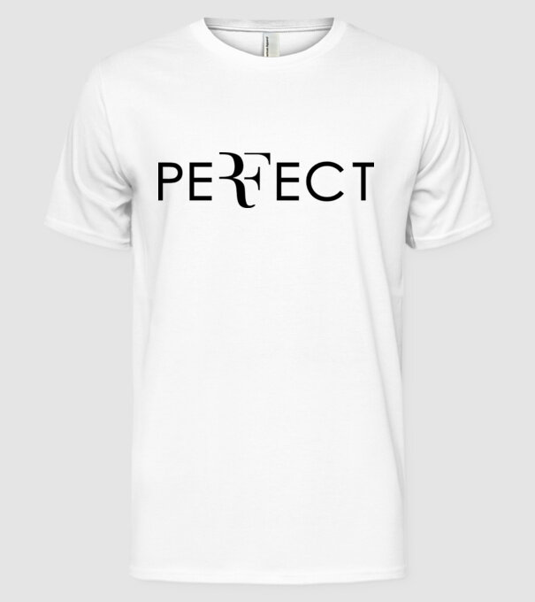 Perfect Federer model alb pe tricou