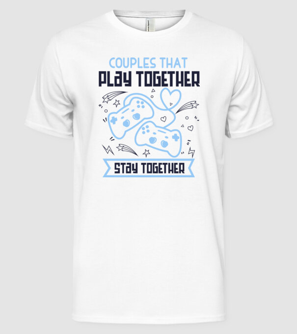 Play together model alb pe tricou