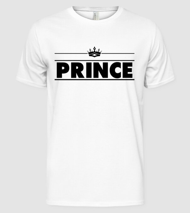Prince model alb pe tricou
