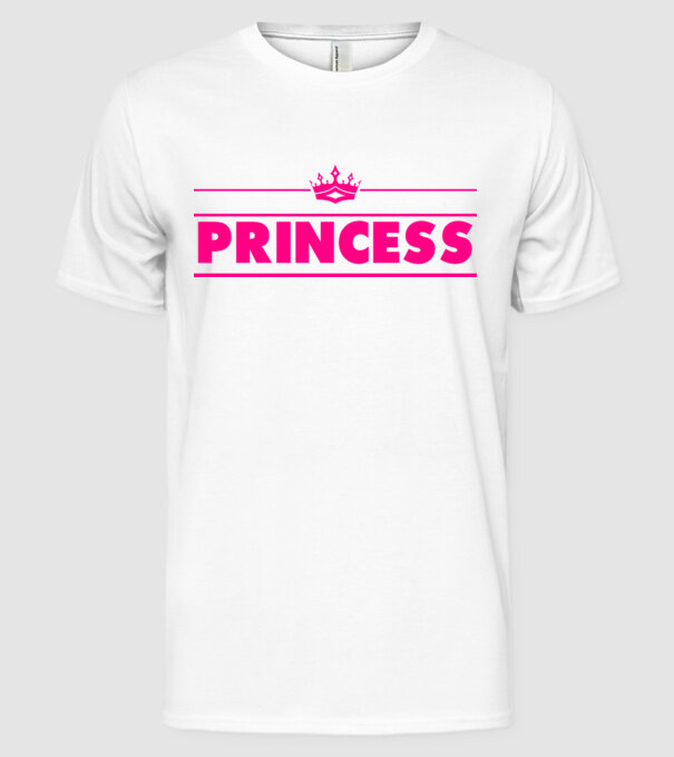 Princess model alb pe tricou