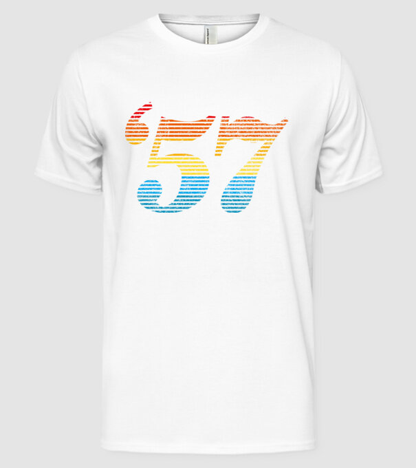 Retro Birthday 1957 model alb pe tricou
