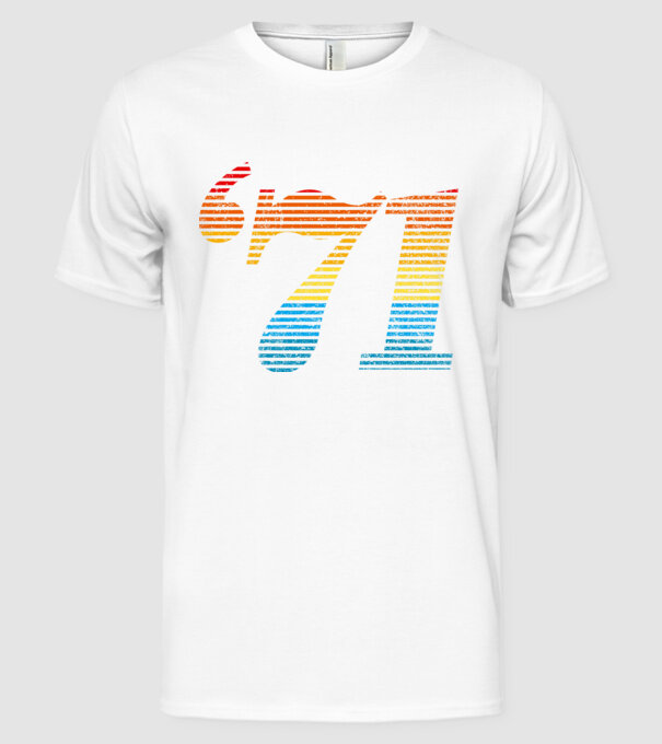 Retro Birthday 1971 model alb pe tricou