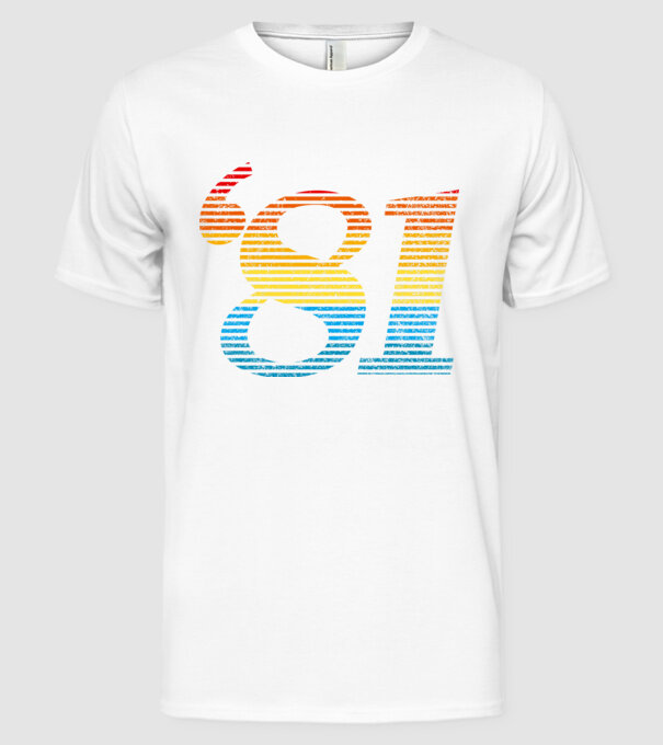 Retro Birthday 1981 model alb pe tricou