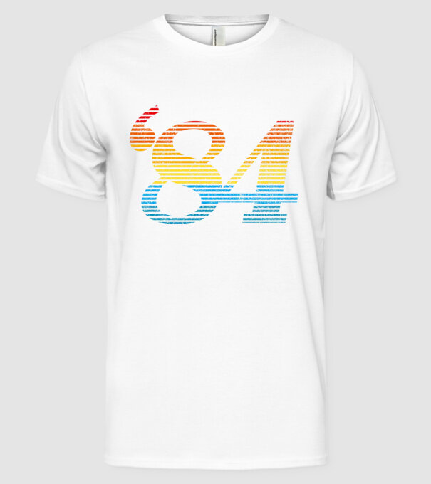 Retro Birthday 1984 model alb pe tricou