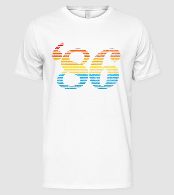 Retro Birthday 1986 model alb pe tricou
