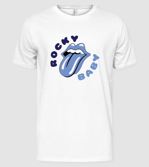 Rocky Baby model alb pe tricou