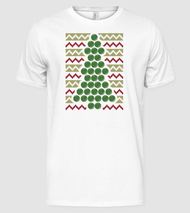 Pulover urât de Crăciun Capac bere model alb pe tricou