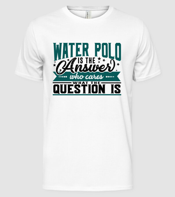 Sport is the answer JUCĂTOR POLO PE APĂ model alb pe tricou