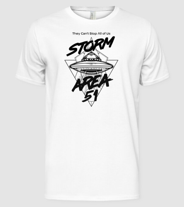 storm area ufo black model alb pe tricou