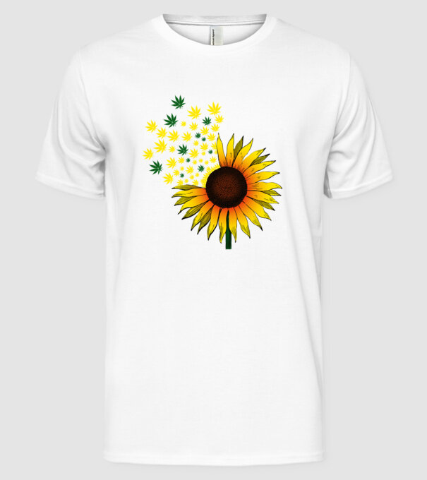 Sunflower Weed model alb pe tricou
