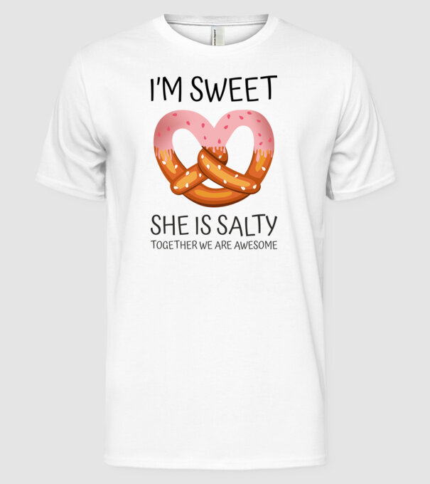 Sweet Friend model alb pe tricou