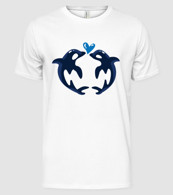 BALENE ÎNDRĂGOSTITE model alb pe tricou