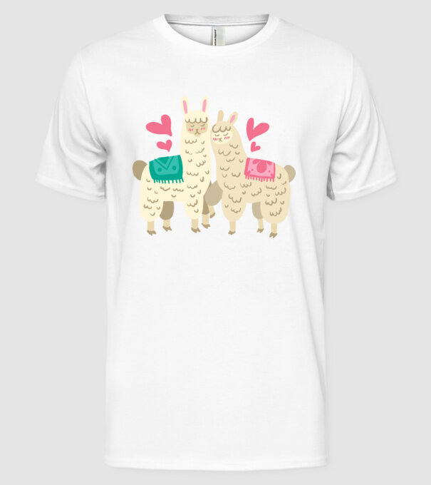 LAME ÎNDRĂGOSTITE model alb pe tricou