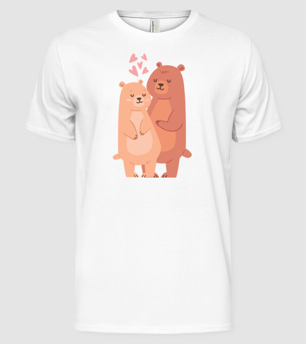 URȘI ÎNDRĂGOSTIȚI model alb pe tricou