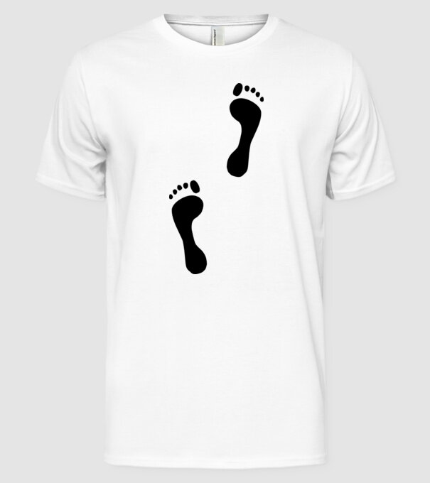 tălpi model alb pe tricou