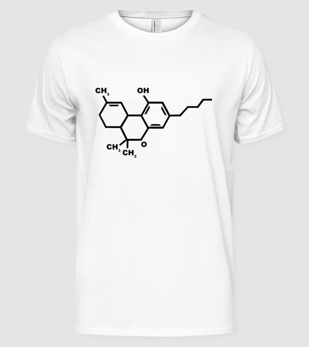 THC model alb pe tricou