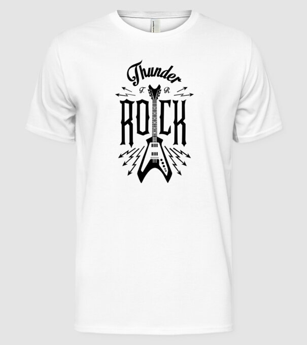 Thunder Rock model alb pe tricou