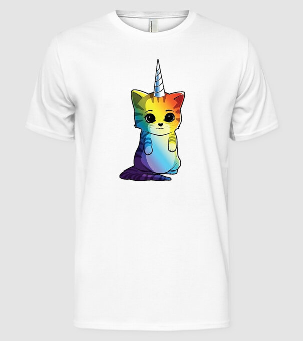 Unicat model alb pe tricou