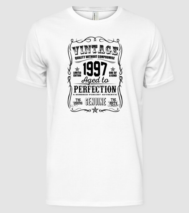 Vintage Perfection - 1997 model alb pe tricou