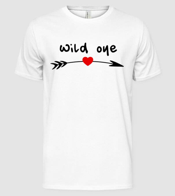 Wild one arrow model alb pe tricou