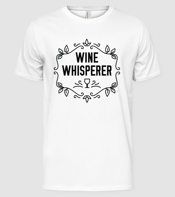 Wine tasting team Wine Whisperer model alb pe tricou
