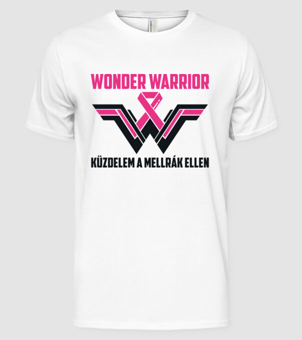 WONDER WARRIOR model alb pe tricou