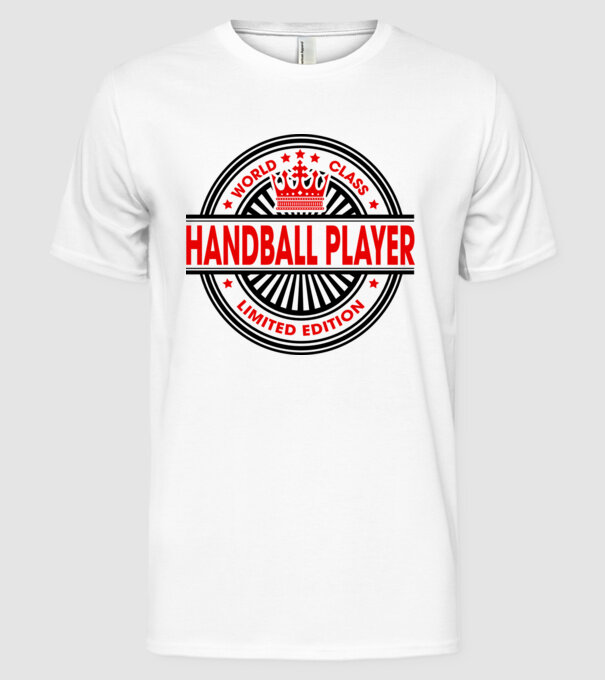 World class HANDBALIST model alb pe tricou