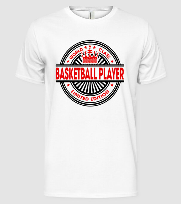 World class BACHETBALIST model alb pe tricou