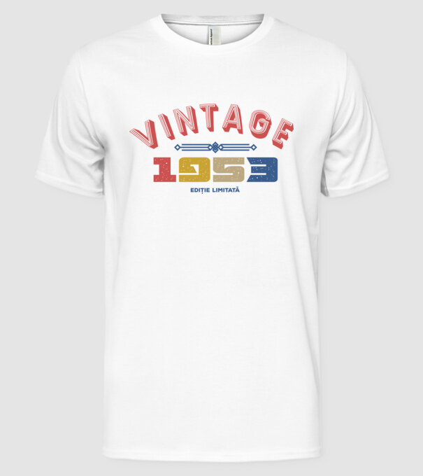 1953 Ediție limitată model alb pe tricou