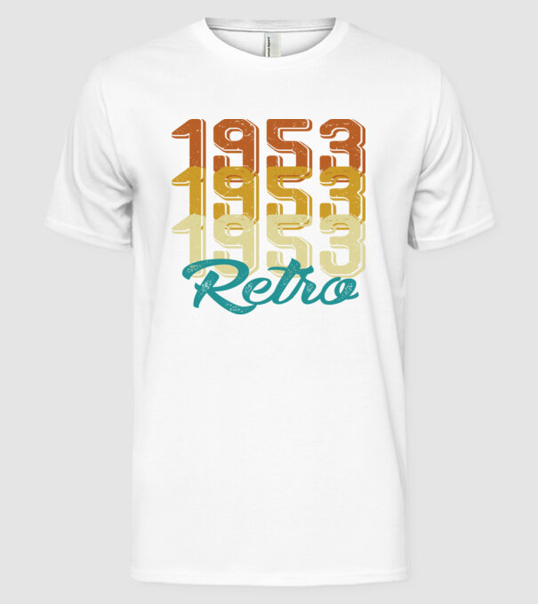 1953 Retro model alb pe tricou