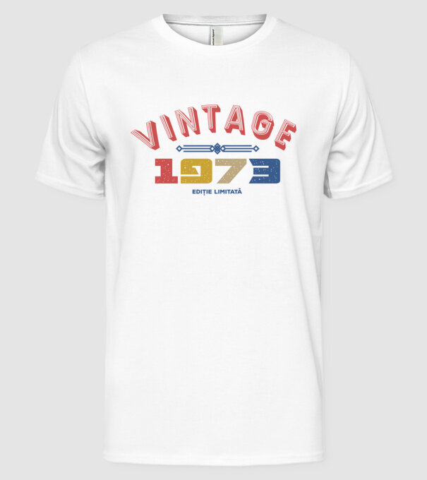 1973 Ediție limitată model alb pe tricou