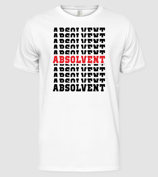 absolvent 2022 model alb pe tricou
