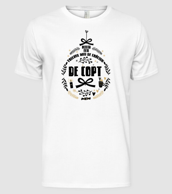 acesta este tricoul meu de Crăciun_de copt model alb pe tricou